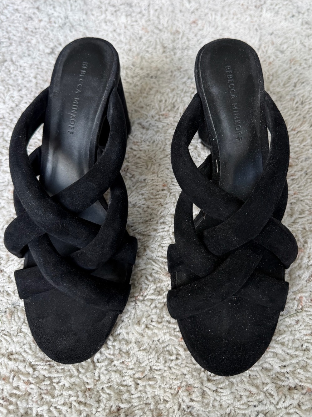 Rebecca Minkoff Black Women's Block Heel Sandals